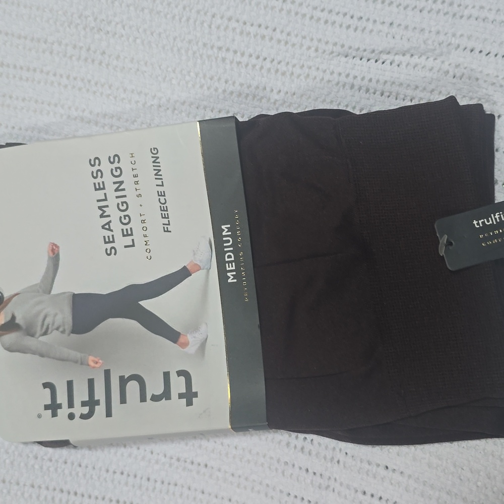 Trulfit Black Seamless Leggings with Fleece Lining 💜